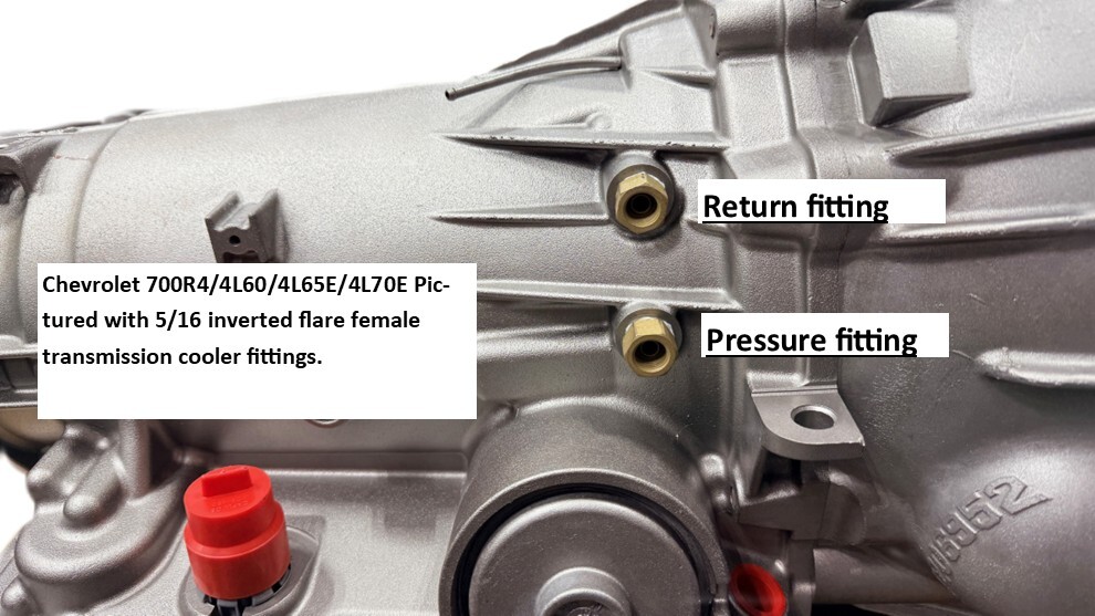700R4/4L60E/4L65E transmission cooler fittings