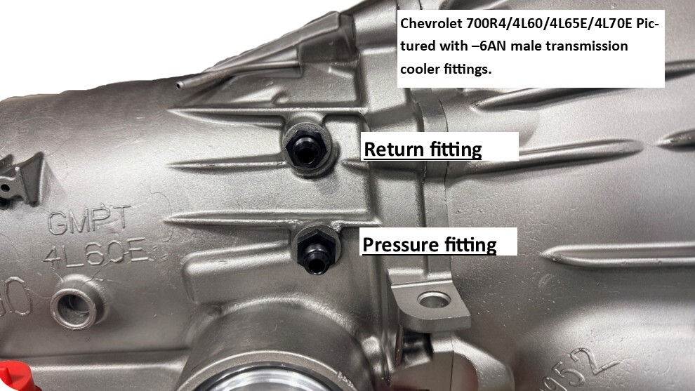 700R4/4L60E/4L65E transmission cooler fittings