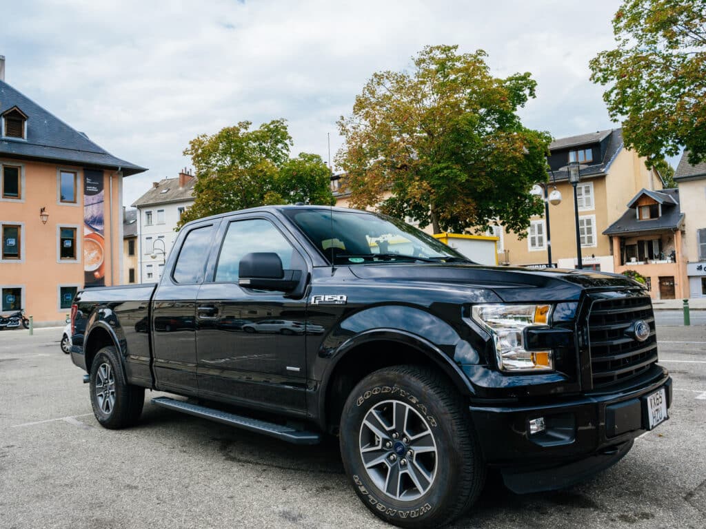 Front view of new F-150 Ford a light-duty trucks